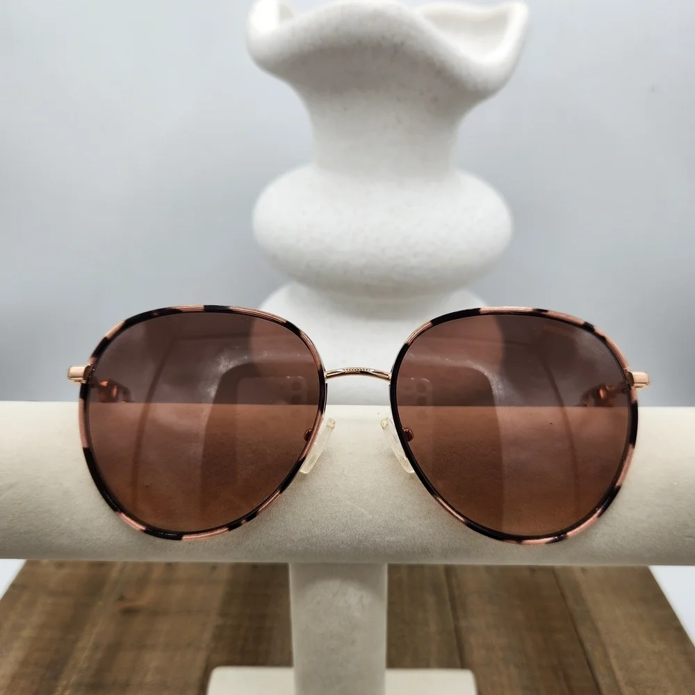 Michael Kors New in Box Rose Gold & Dark Gray Black Aviator Sunglasses • Shades